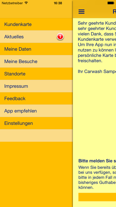 Screenshot #3 pour Sampers Carwash Kundenkarte