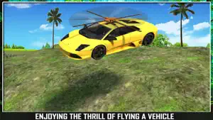 Flying Car Driving Simulator Free Extreme Car Helicopter Flight screenshot 3