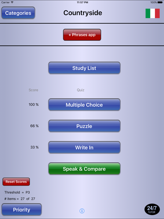 Screenshot #4 pour Italian Vocabulary 24/7 Language Learning