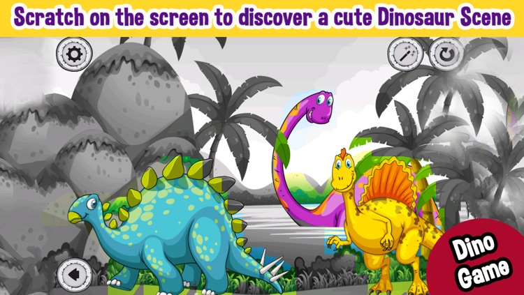 Dinosaurs Scratch & Paint Color Games