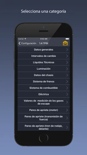 Captura de pantalla de TechApp Para Audi en iPhone 3