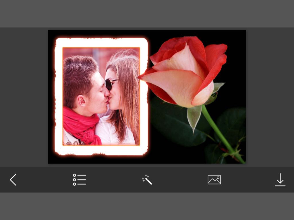 Rose Flower Photo Frame - Amazing Picture Frames & Photo Editor