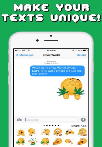 Weed Emojis 2 Keyboard By Emoji World screenshot 4