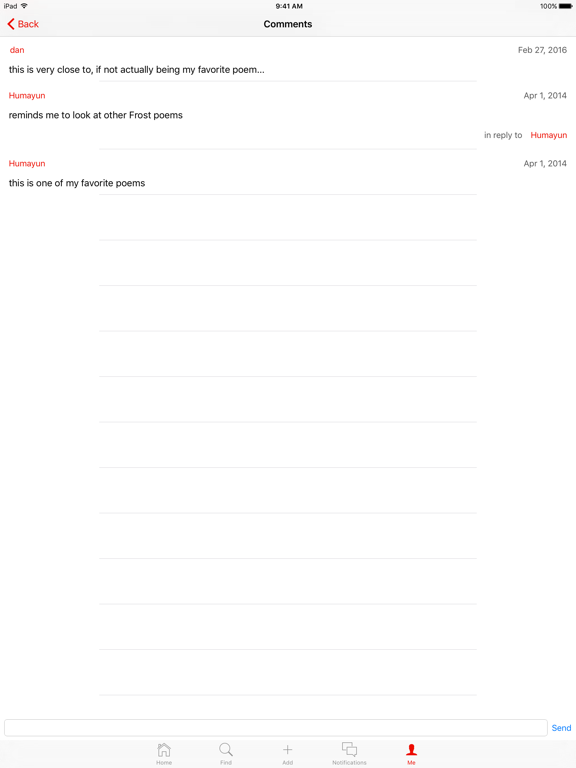PoemBrew iPad screenshot 4 - Social Networking app