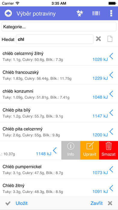 Screenshot 4 of Fitlinie - počítej kalorie App