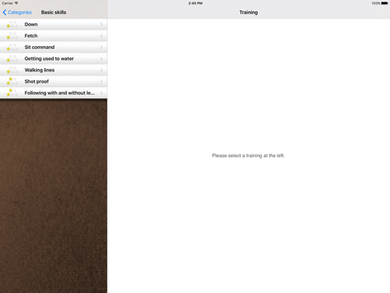 Gundog training iPad screenshot 2 - Reference app