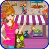 Icon Village Supermarket Shopping Girl – Cash Register Time Management Grocery Shop