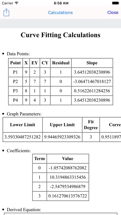 Curve Fit Graph Calc Lite screenshot-4