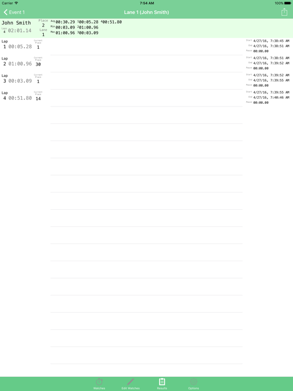 Team Split - The Ultimate Team Timer iPad screenshot 4 - Sports app