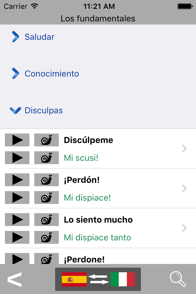 Spanish - Italian Talking Phrasebook Translator Dictionary - Multiphrasebook