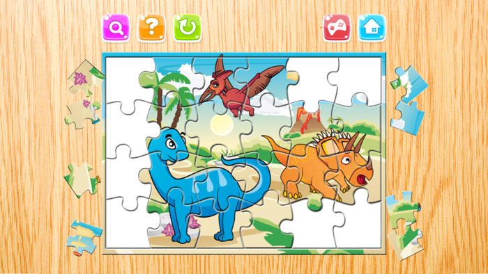 Dinosaur Puzzle for Kids - Dino Jigsaw Puzzles Games Free for Toddler and Preschool Learning Games