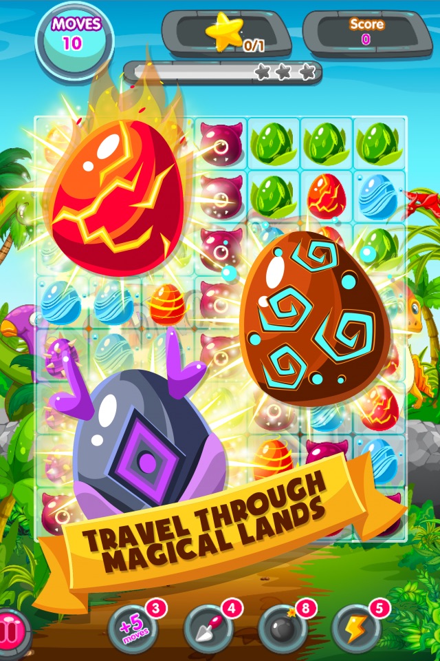 Monster Eggs Mania - The Adventure Free Match 3 screenshot 2