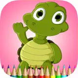 The Turtle Coloring Book for children: Learn to color and draw sea turtle and more - Ícone do app