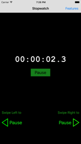Hands-free Stopwatch: use hand gestures to control timer for swimming and kitchen screenshot