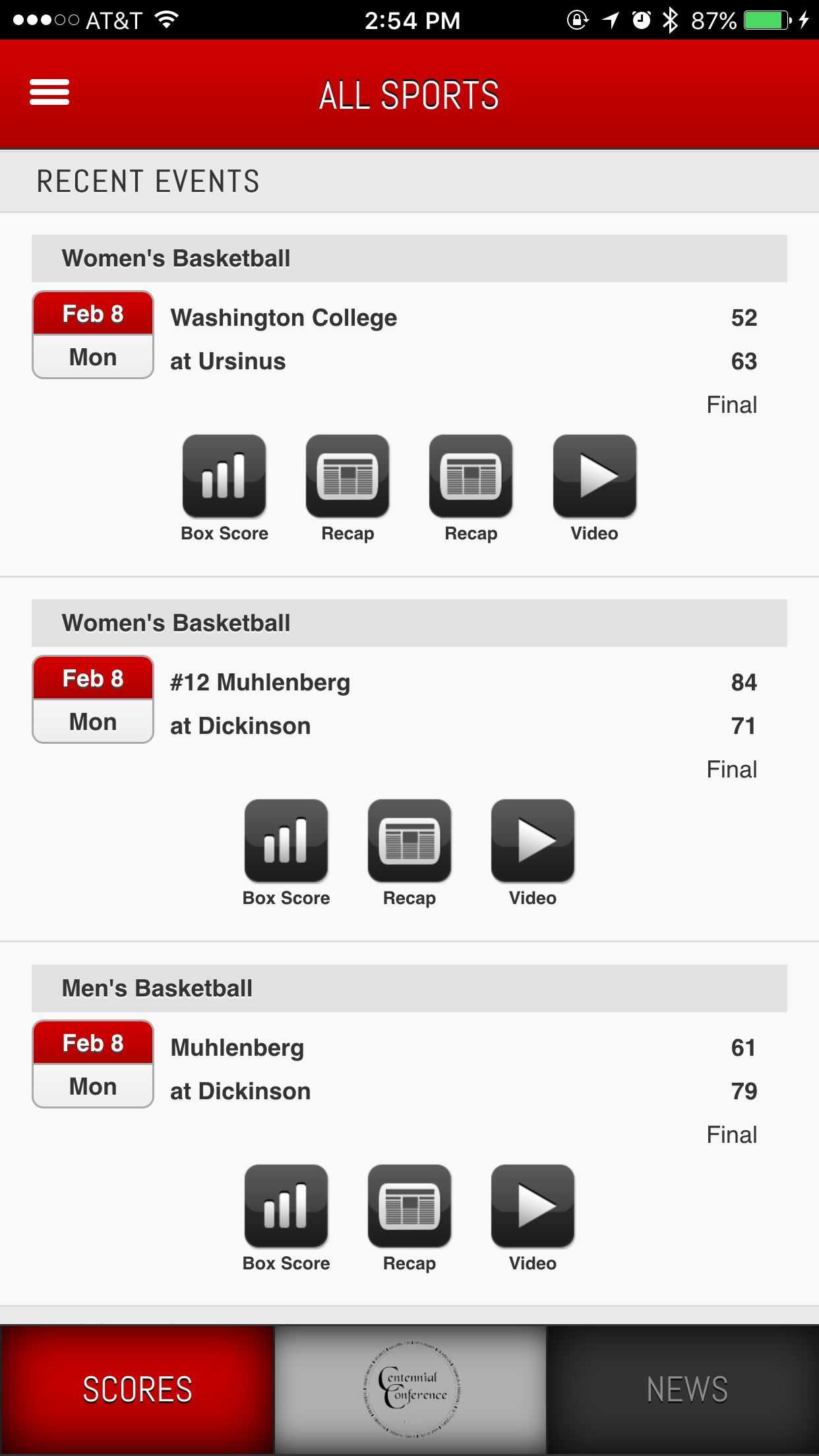 Centennial Conference Front Row screenshot 3