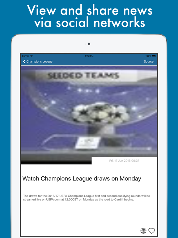 Screenshot #6 pour Football News - Champions League, Europa League & Super Cup Edition