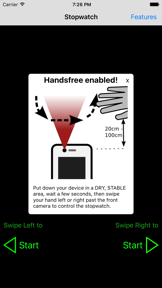 Hands-free Stopwatch: use hand gestures to control timer for swimming and kitchen screenshot