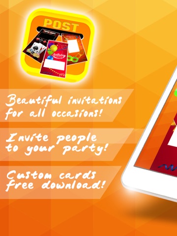 Invitation Card Designer – Beautiful eCards Collection for Birthday, Party and Wedding.s iPad screenshot 1 - Photo & Video app