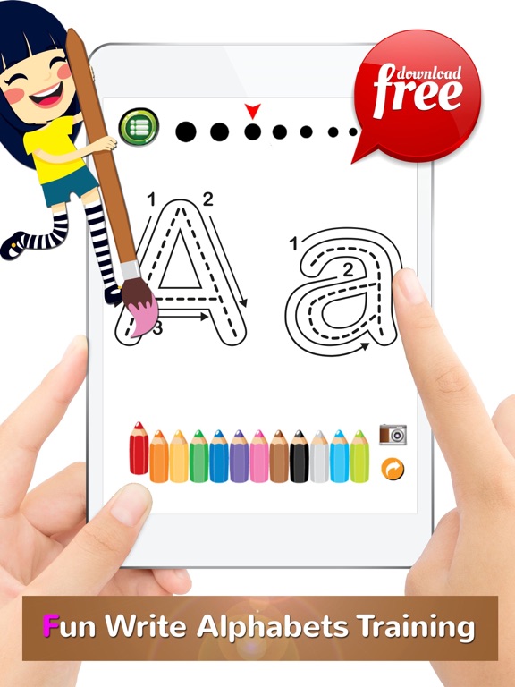 ABC Alphabets Tracer Coloring Book: Preschool Kids Easy Learn To Write ABCs Letters! iPad screenshot