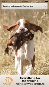 Gundog training screenshot