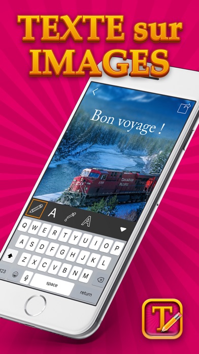 Screenshot #1 pour Texte sur images éditeur de photos – Ajouter des légendes aux photos pour fonds d'écran d'inspiration