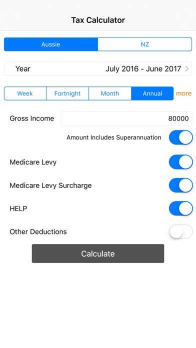 Income Tax Calculator (Aussie & NZ)のおすすめ画像1