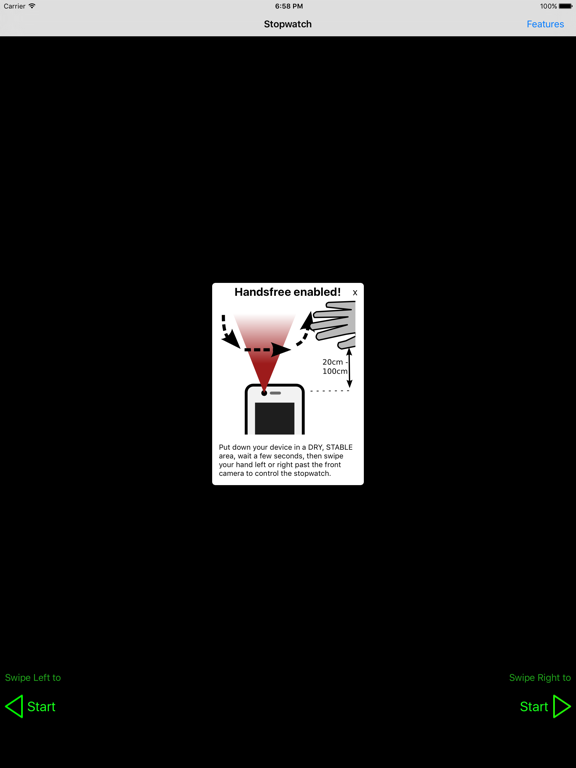 Screenshot #4 pour Hands-free Stopwatch: use hand gestures to control timer for swimming and kitchen