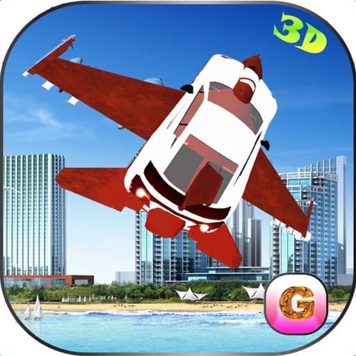 Futuristic F16 Flying Car Free Simulator – Jet fighter Car Air Stunts icon