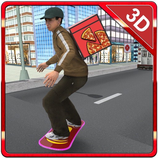 Skateboard Pizza Delivery – Speed board riding & pizza boy simulator game icon