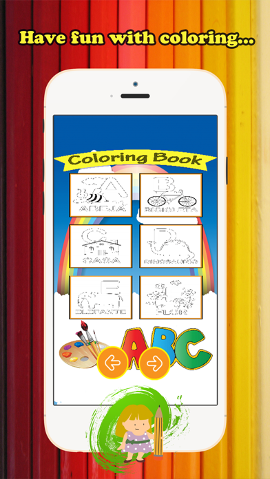 ABC Coloring Book for children age 1-10 (Spanish Alphabet Upper): Drawing & Coloring page games free for learning skill Screenshot