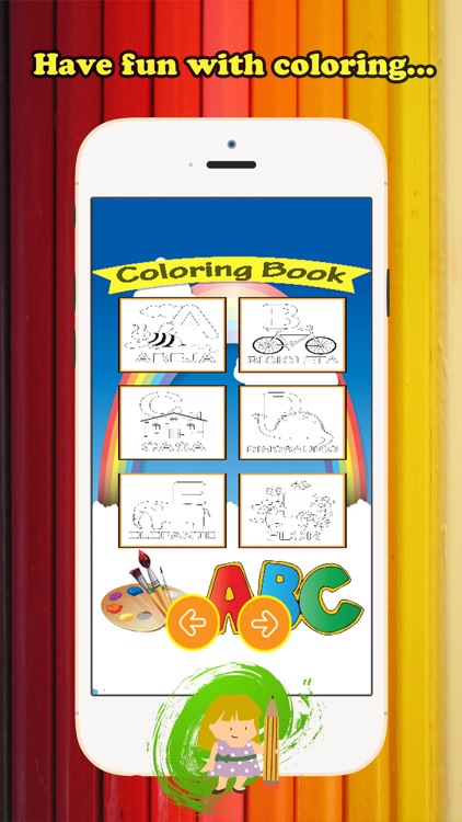 ABC Coloring Book for children age 1-10 (Spanish Alphabet Upper): Drawing & Coloring page games free for learning skill