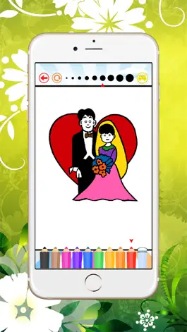 Game screenshot Wedding Coloring Book: Learn to color and draw wedding card, Free games for children hack