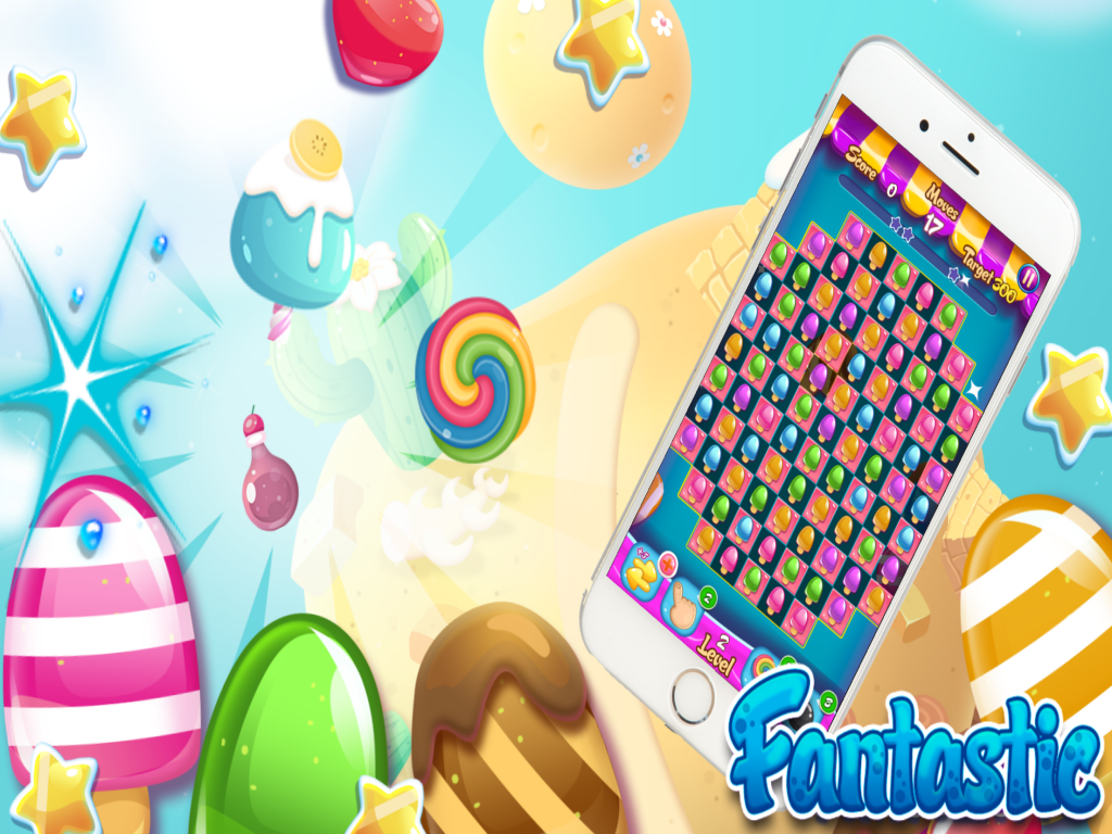 Icecream crush Games - Kids Ice Cream Food match FREE screenshot 6