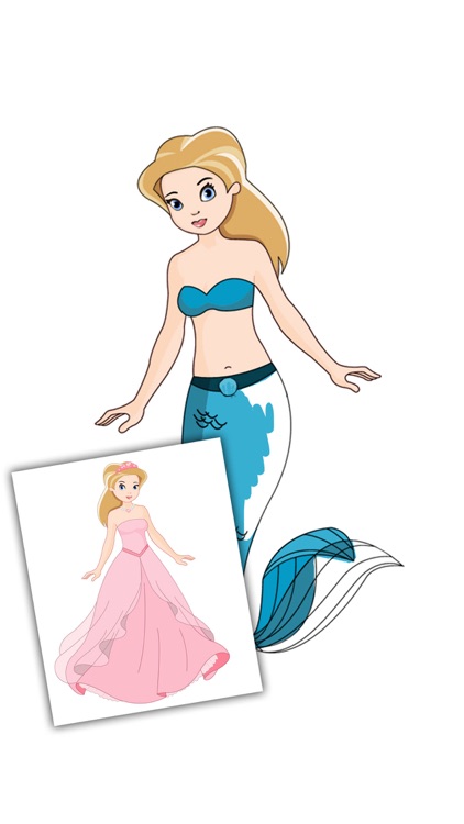 Color and paint drawings of Princesses with magic marker my princess - Premium