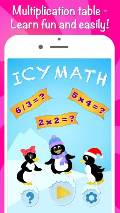Icy Math Free - Multiplication times table for kids iPhone image 1