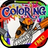 Coloring Book : Painting Pictures Cats Superheroes Cartoon Free Edition