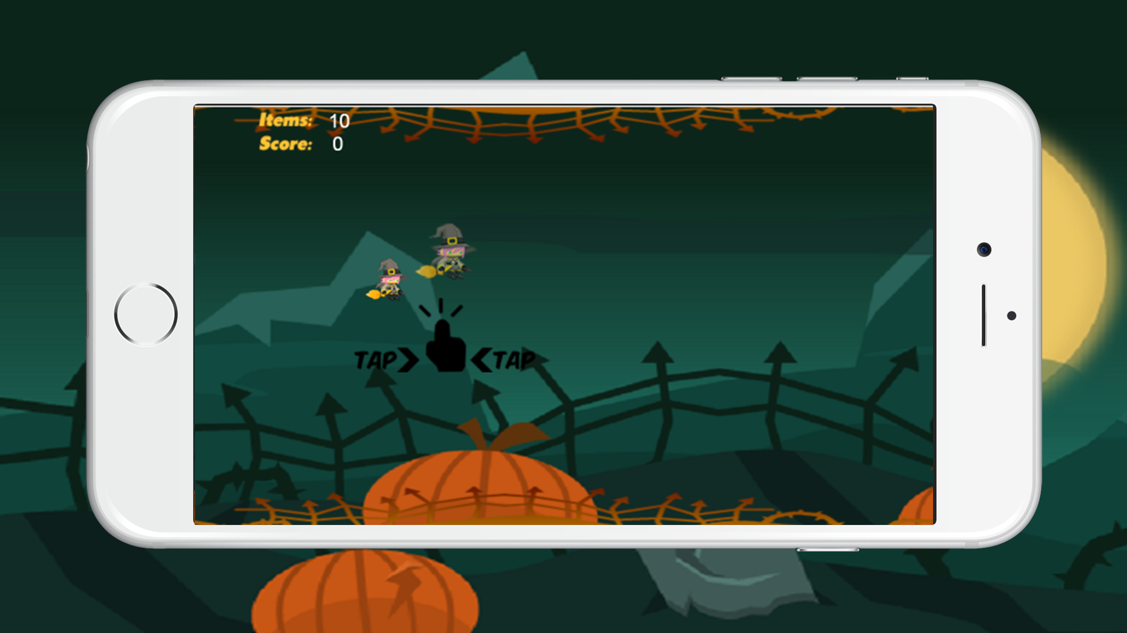 Floppy Witch Learn To Fly By Magic Broom In Halloween Night - Tap Tap Games screenshot 2