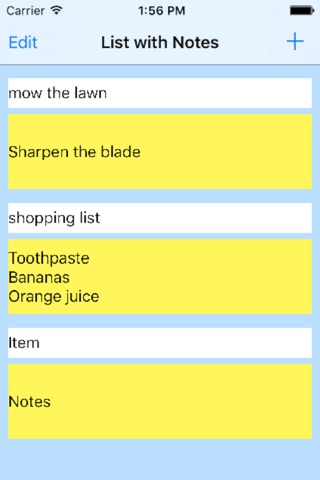 List with Notes screenshot 4