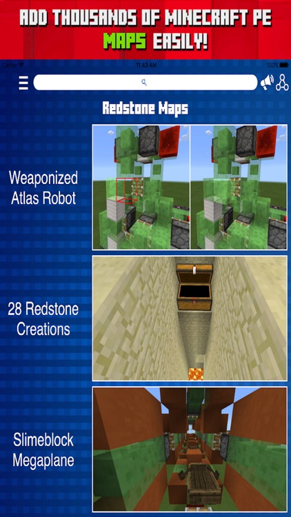 RedStone Edition MAPS for MINECRAFT PE ( Pocket Edition ) - Download the Best Red Stone Map ( Free )