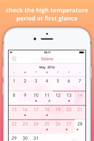 Selene :basal body temperature screenshot 3