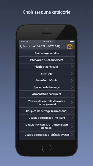 Capture d'écran de TechApp Pour Mercedes sur iPhone 3