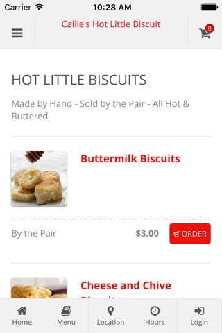 Callie's Hot Little Biscuit Online Ordering screenshot 2