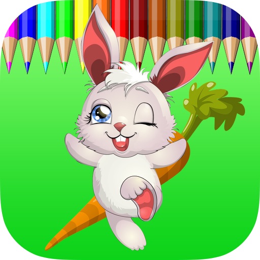 Coloring Book Rabbit free game for kids icon