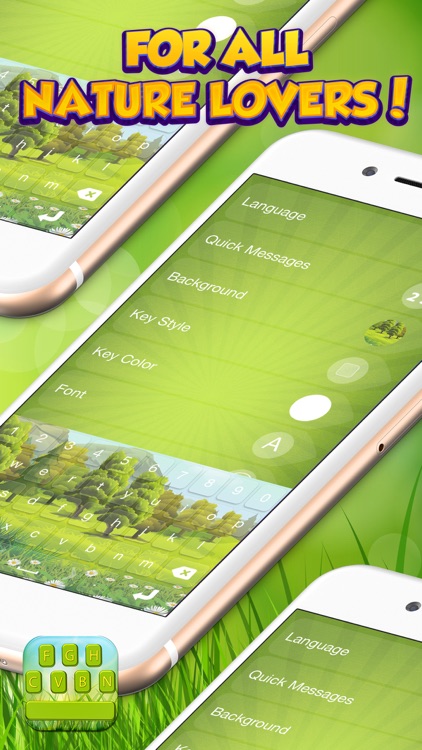 Nature Keyboard Skins –  Seasons Background Themes and Color Key.s for Texting