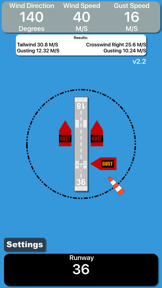 Runway Wind Calculator screenshot