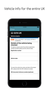 Vehicle Registration Search -detailed car info screenshot