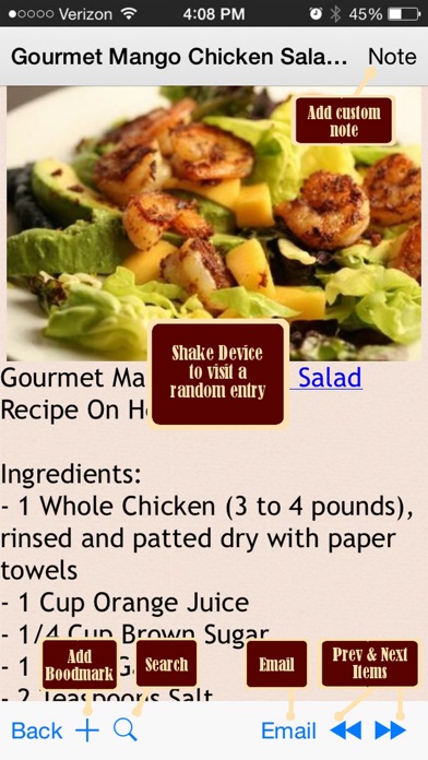 HCG Diet Recipes Plus+ Screenshot