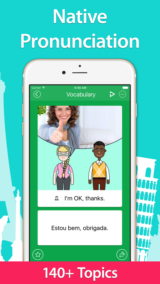 #2. 5000 Phrases - Learn Portuguese Language for Free (iOS) Podle: Andrian Andronic
