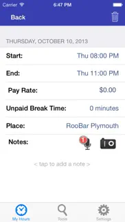 my hours 2.0 iphone screenshot 3