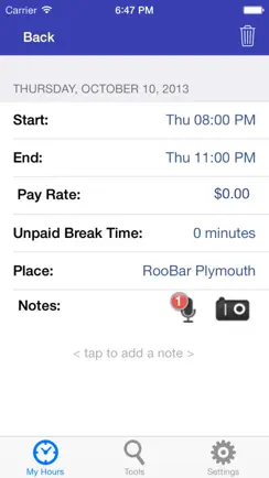 My Hours 2.0 iPhone image 3